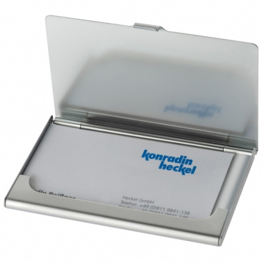 Logotrade promotional gift image of: Metal business card holder CORNWALL